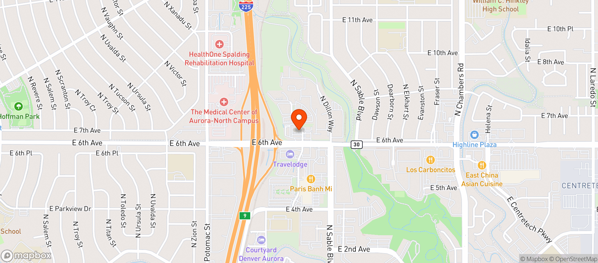 Map showing B & K Liquors