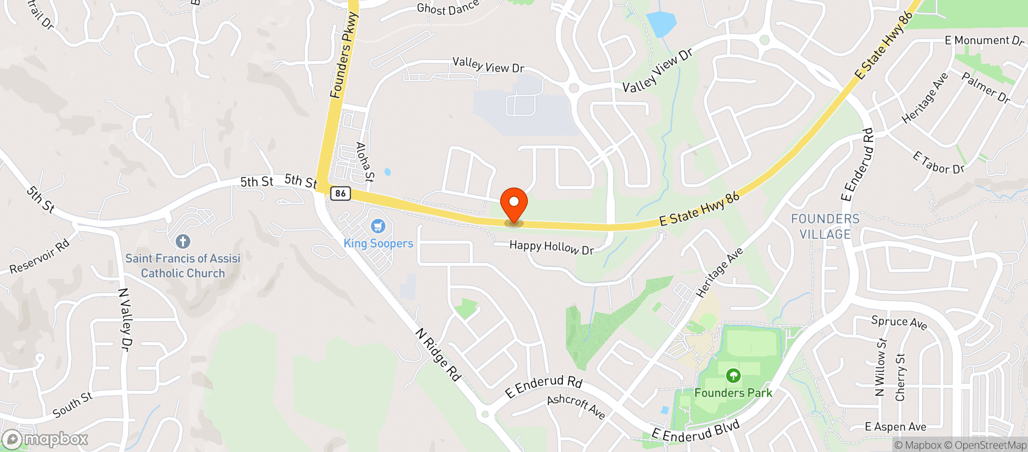 Map showing Kroger King Soopers