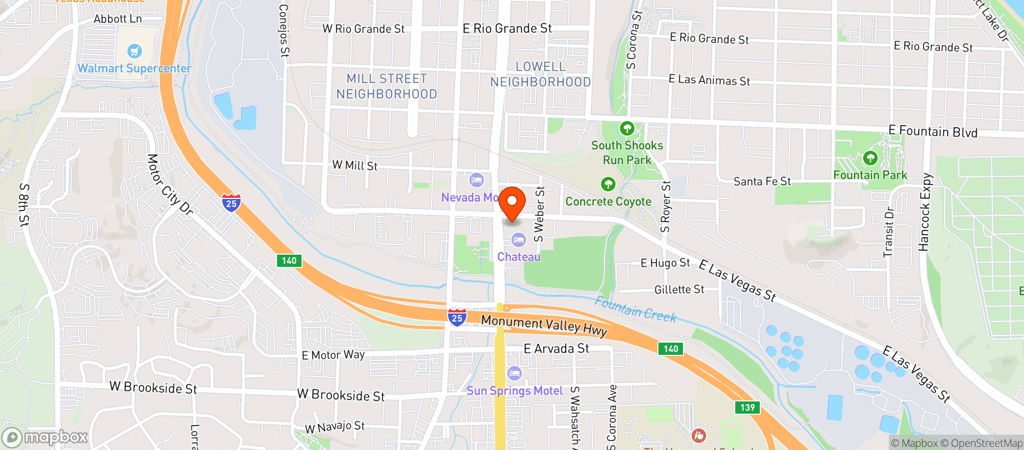 Map showing Nevada Liquors