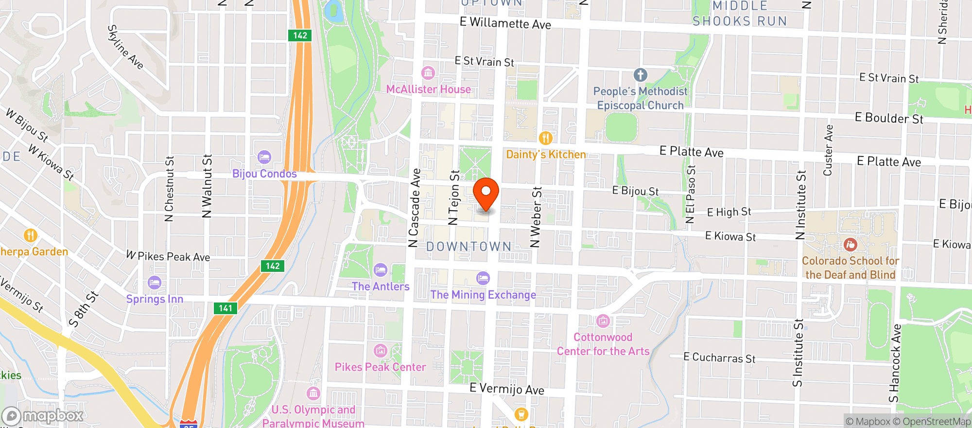 Map showing La Burla Bee