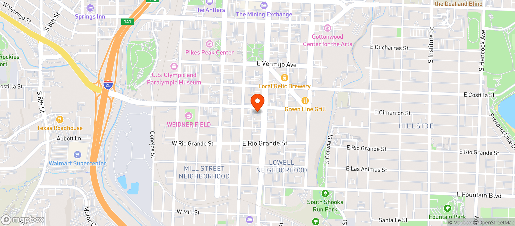 Map showing Bobby Browns Best Buds