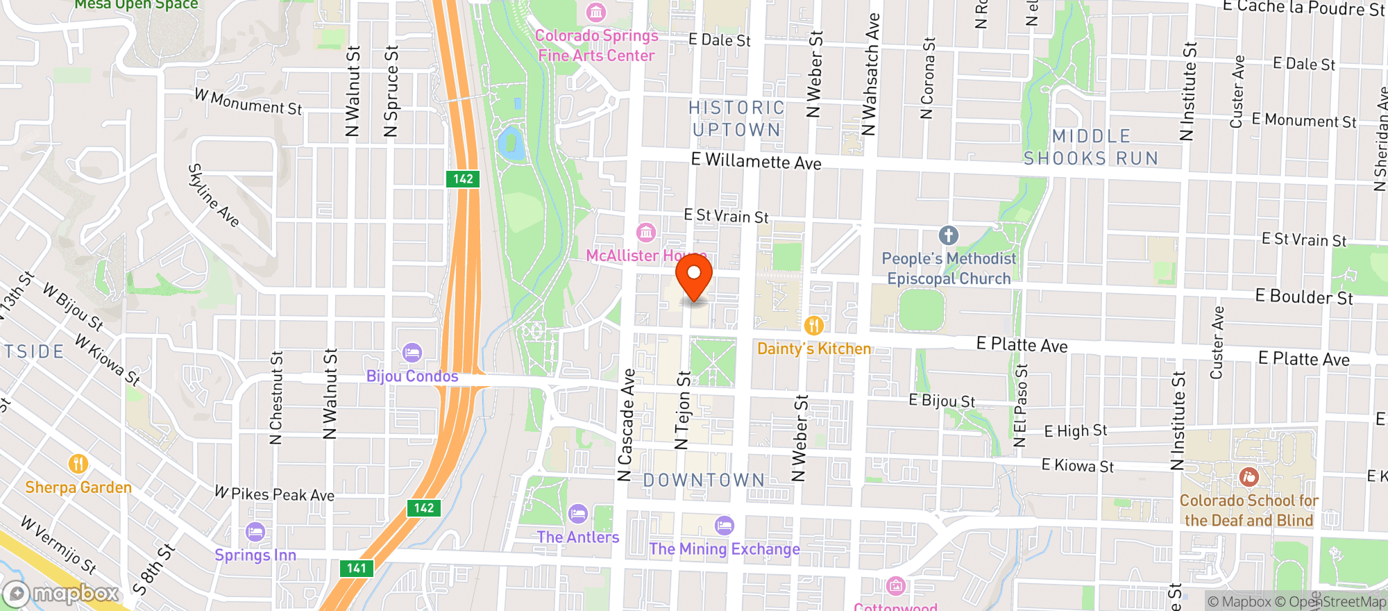 Map showing Odyssey Gastropub
