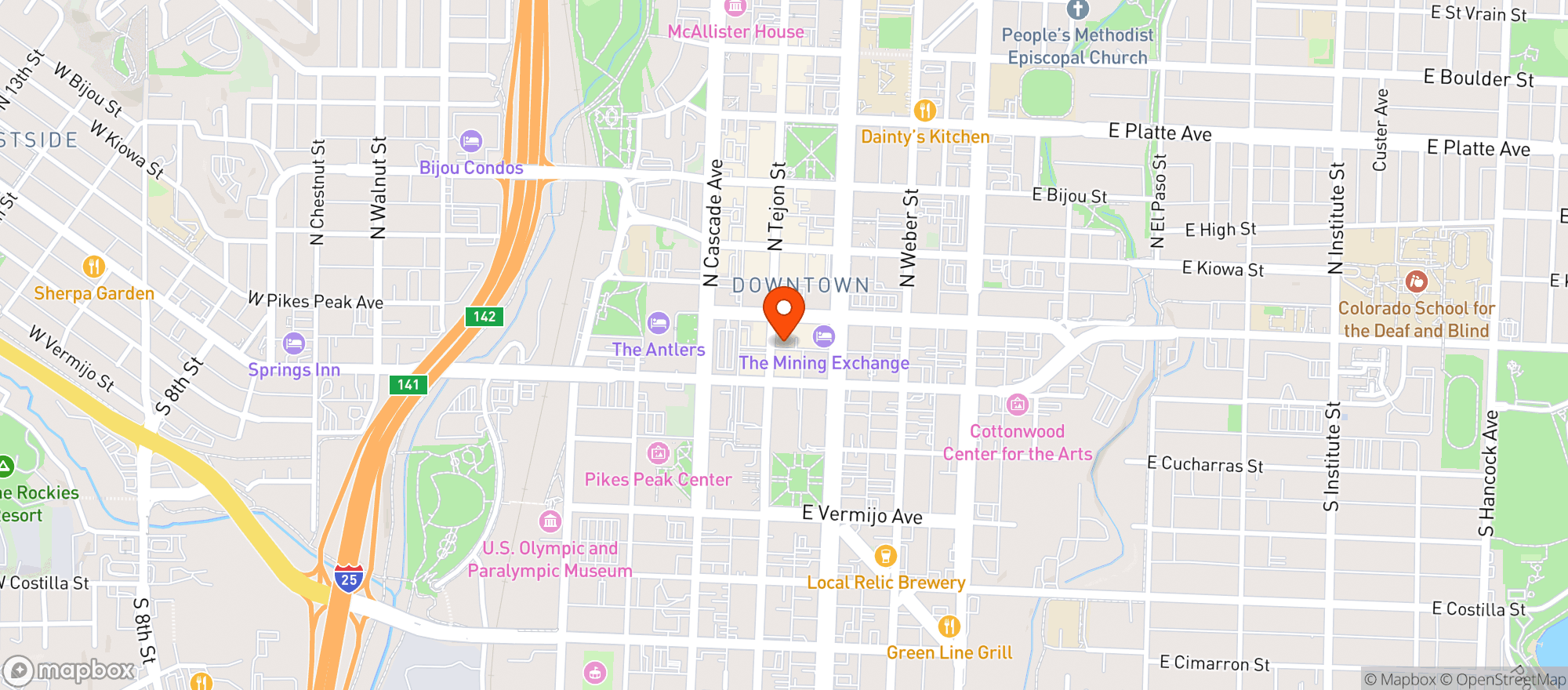 Map showing Colorado craft social