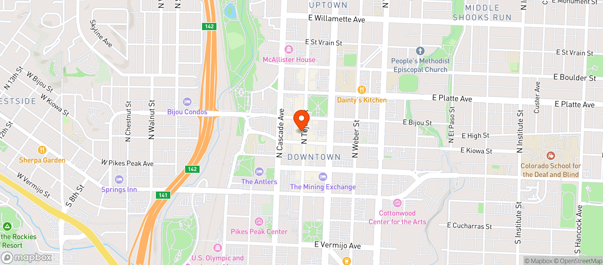 Map showing Shrunken Head Tiki