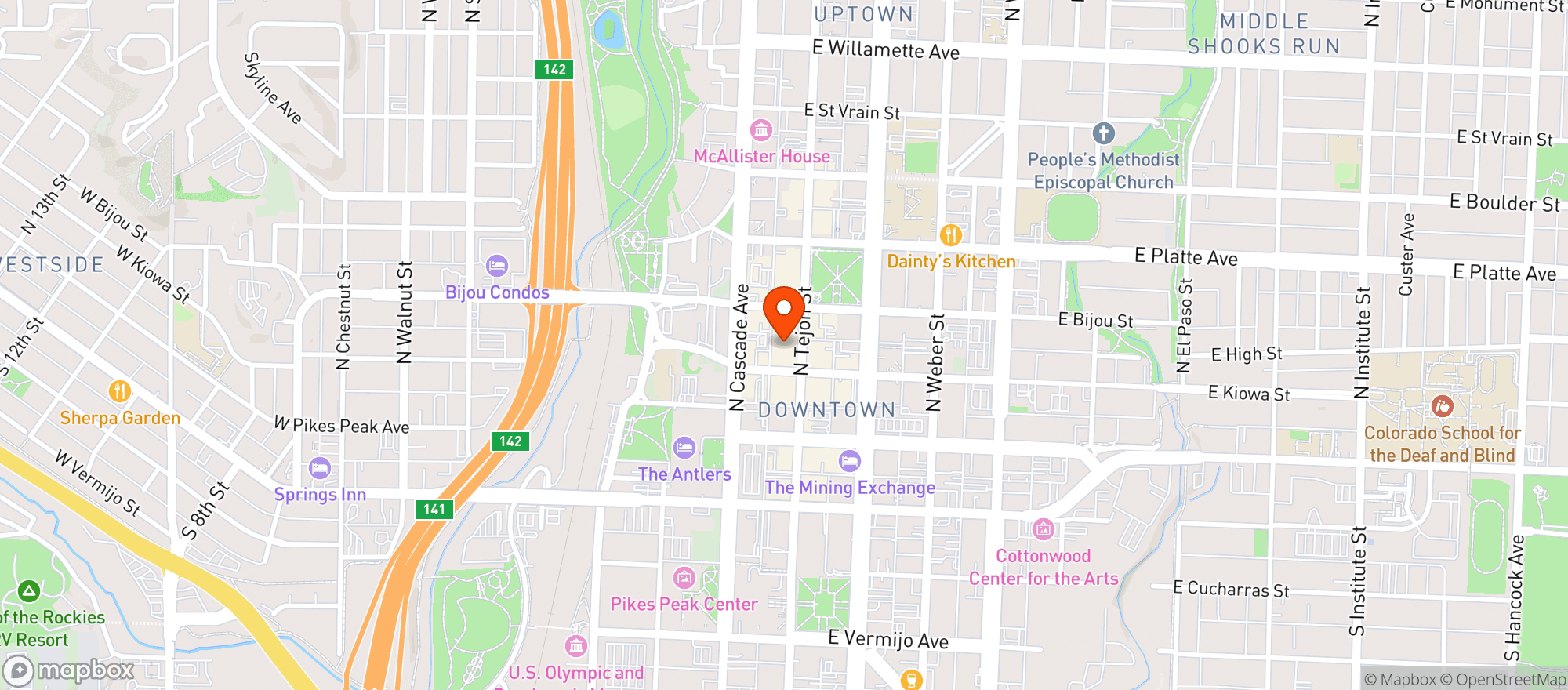 Map showing Bloom Ultra Lounge