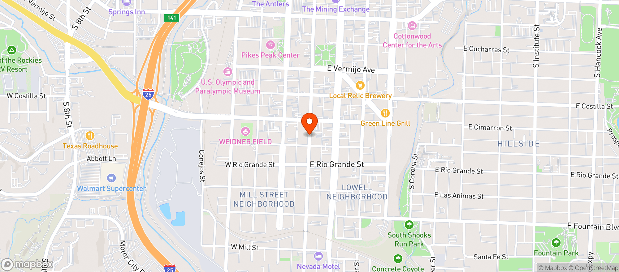 Map showing Altitude Organic Cannabis - Tejon