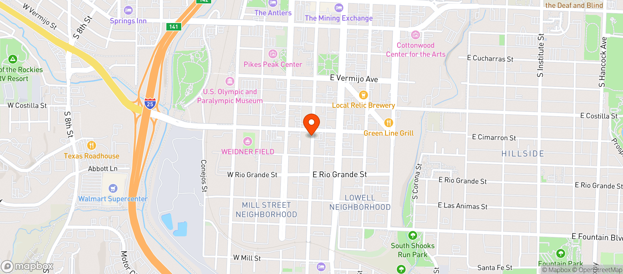 Map showing Louie Louies Piano Bar