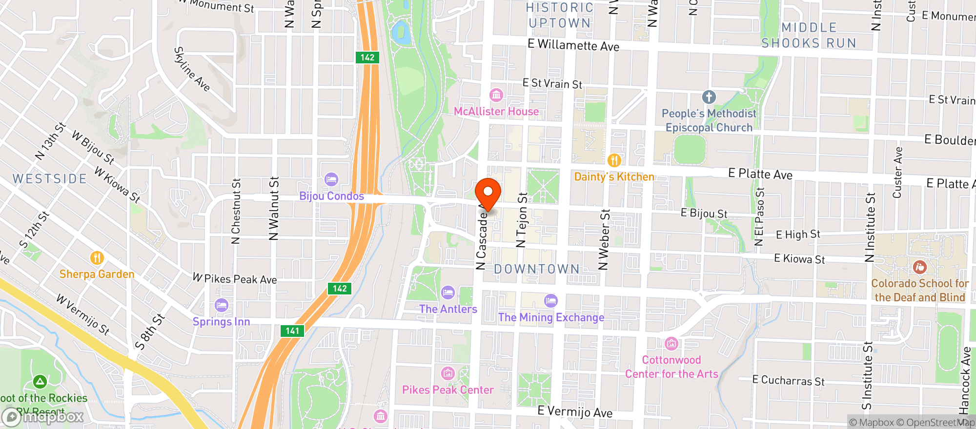 Map showing Hilton Garden Inn #unk