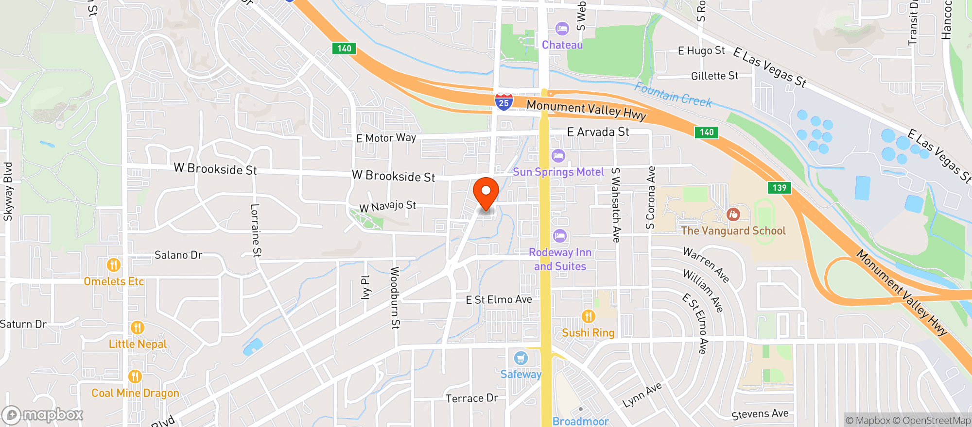 Map showing Prime 25