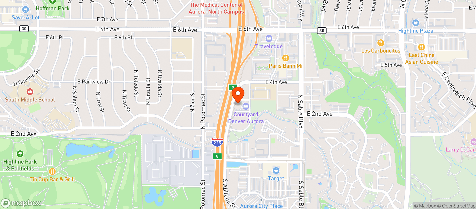 Map showing Courtyard By Marriott