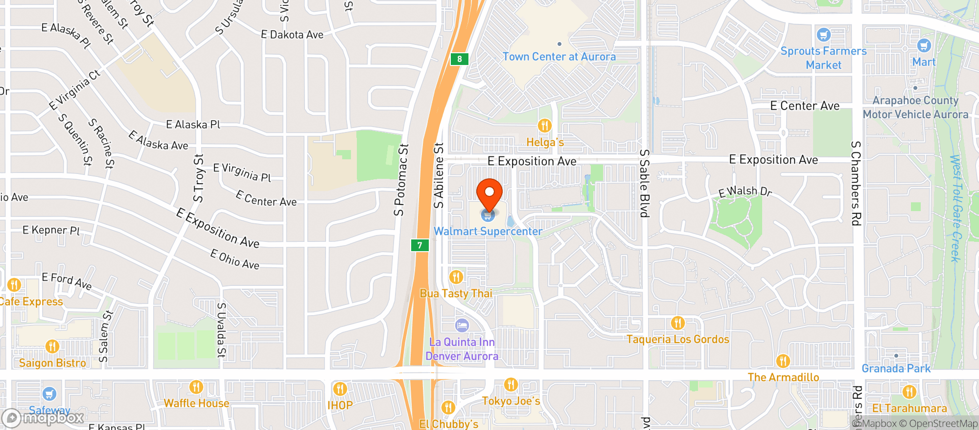 Map showing Walmart Supercenter