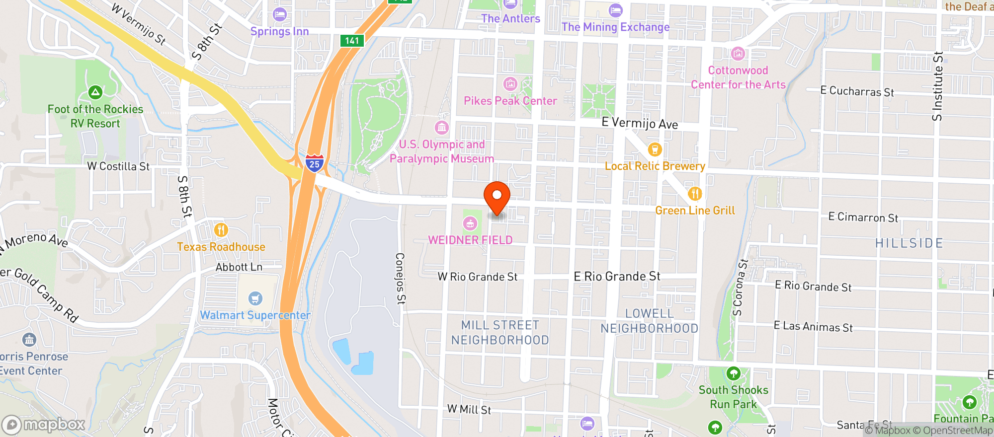 Map showing Warehouse The