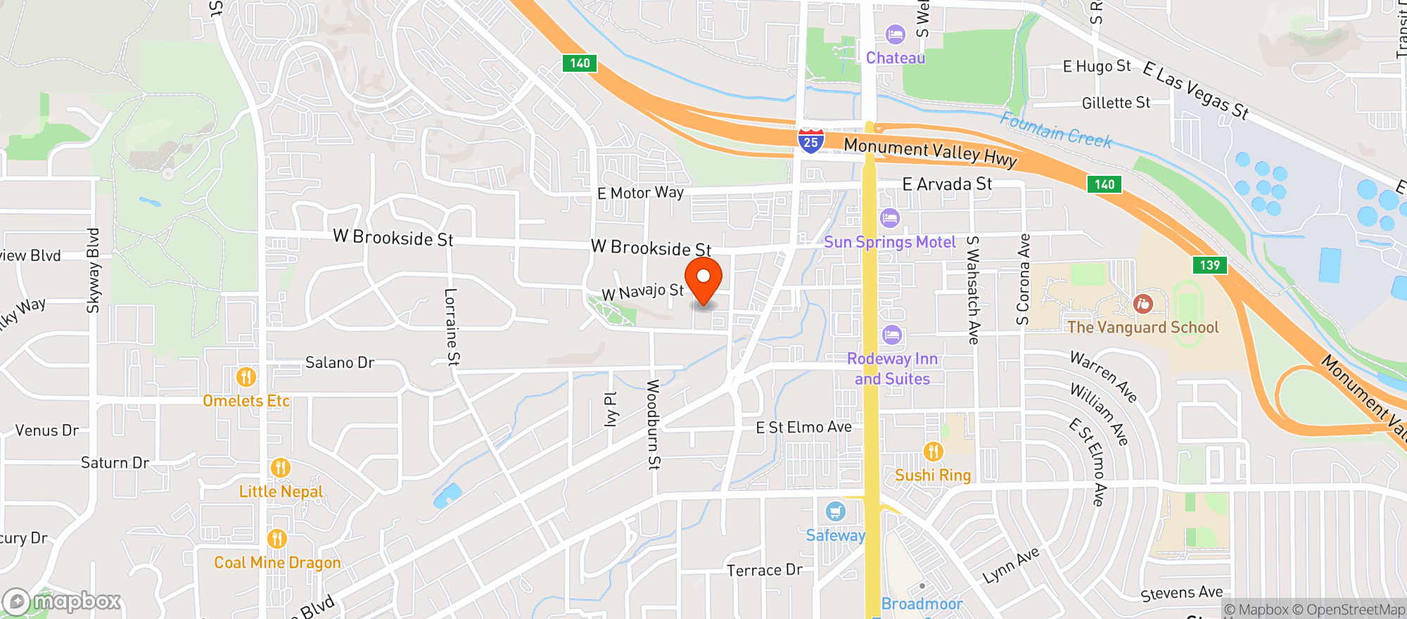Map showing Bristol Brewing Company