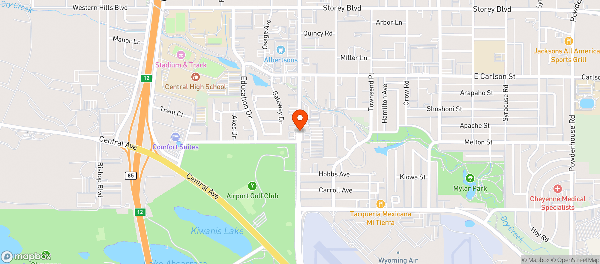 Map showing Cool River Wine & Spirits