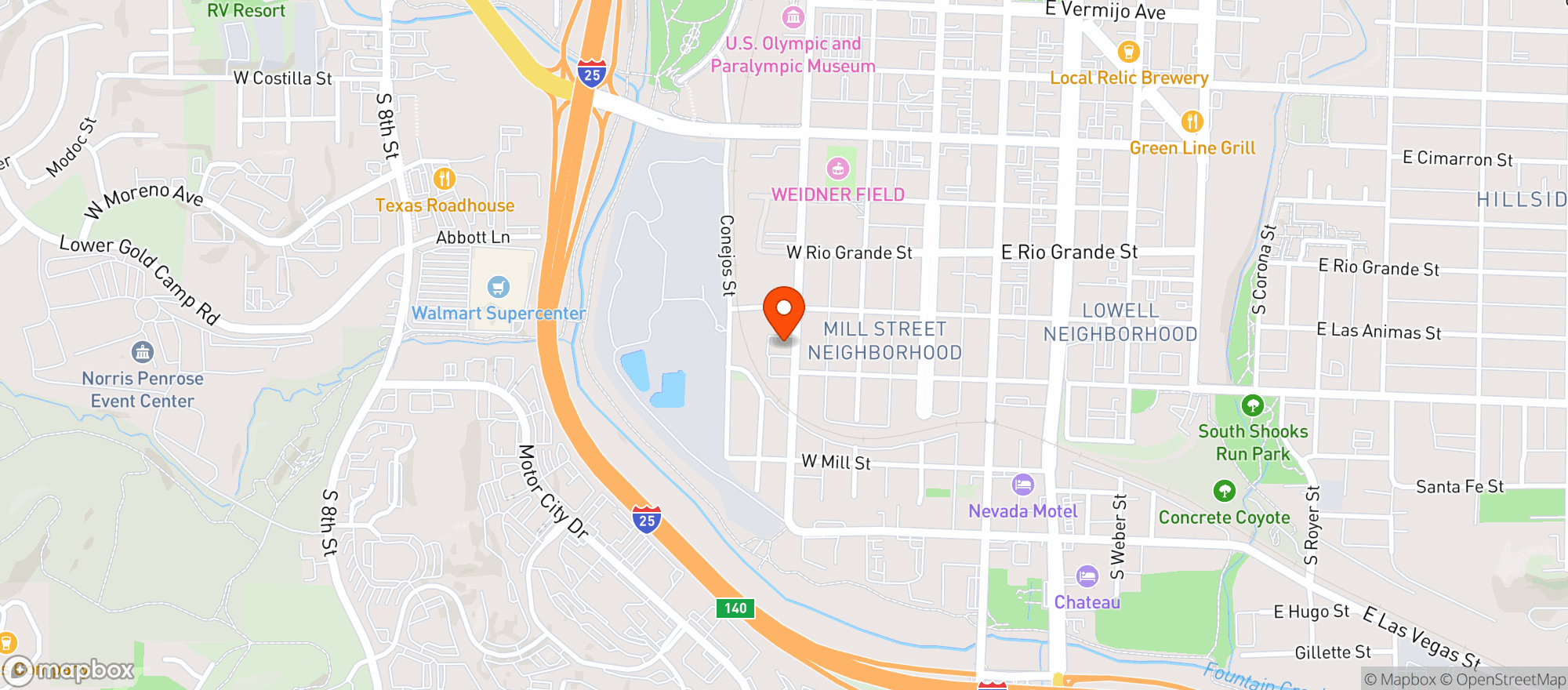 Map showing Trainwreck