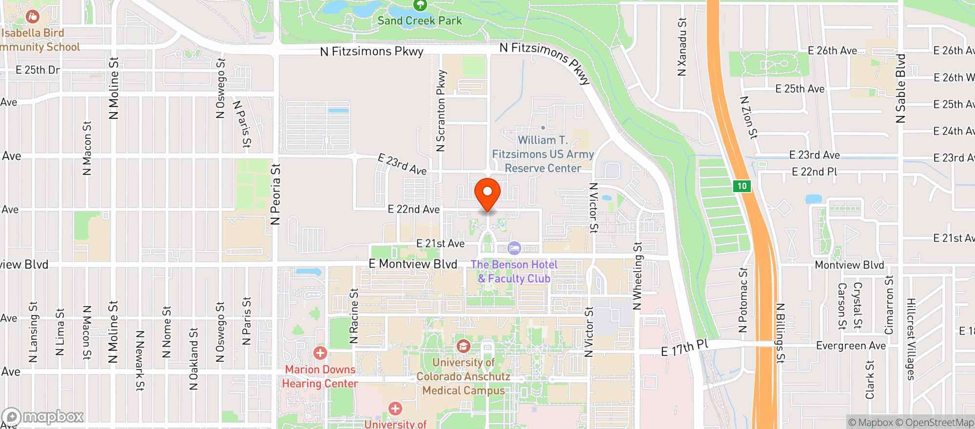 Map showing El Meson De Liz