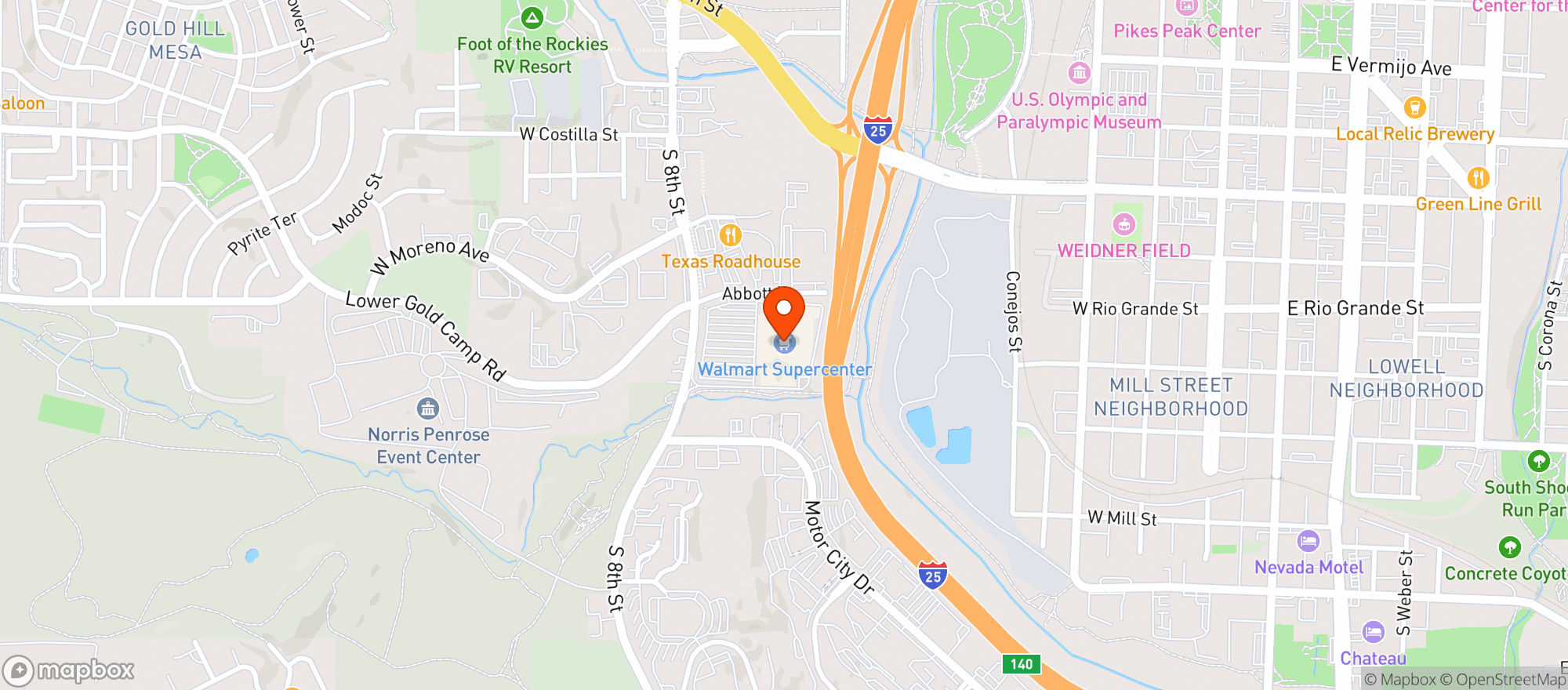 Map showing Walmart Supercenter