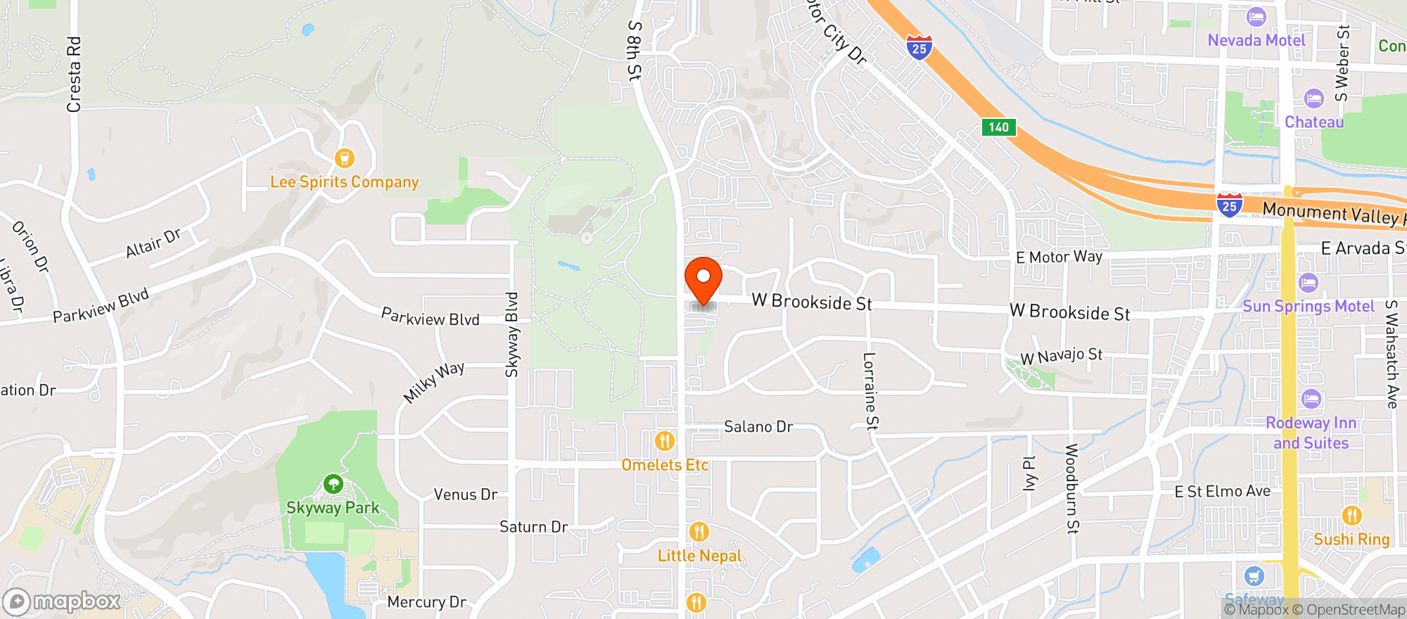Map showing Maverik Country Store #5400