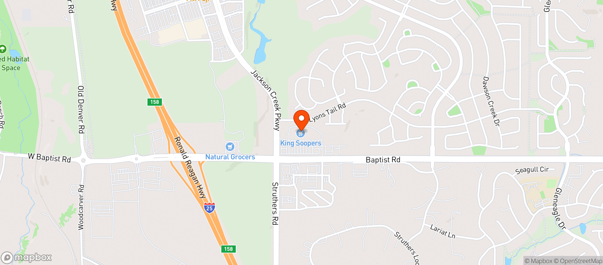 Map showing Kroger King Soopers