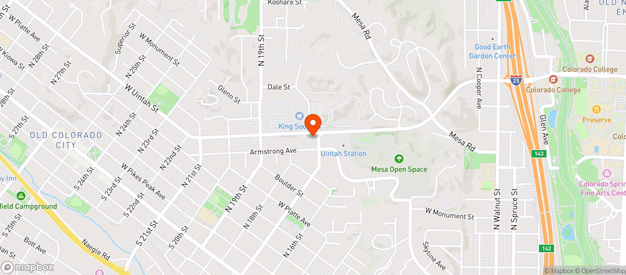 Map showing Native Roots Apothecary - Uintah - Med