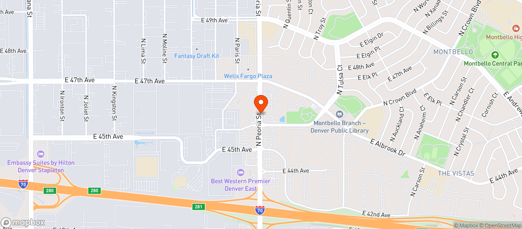 Map showing Golden Meds Peoria