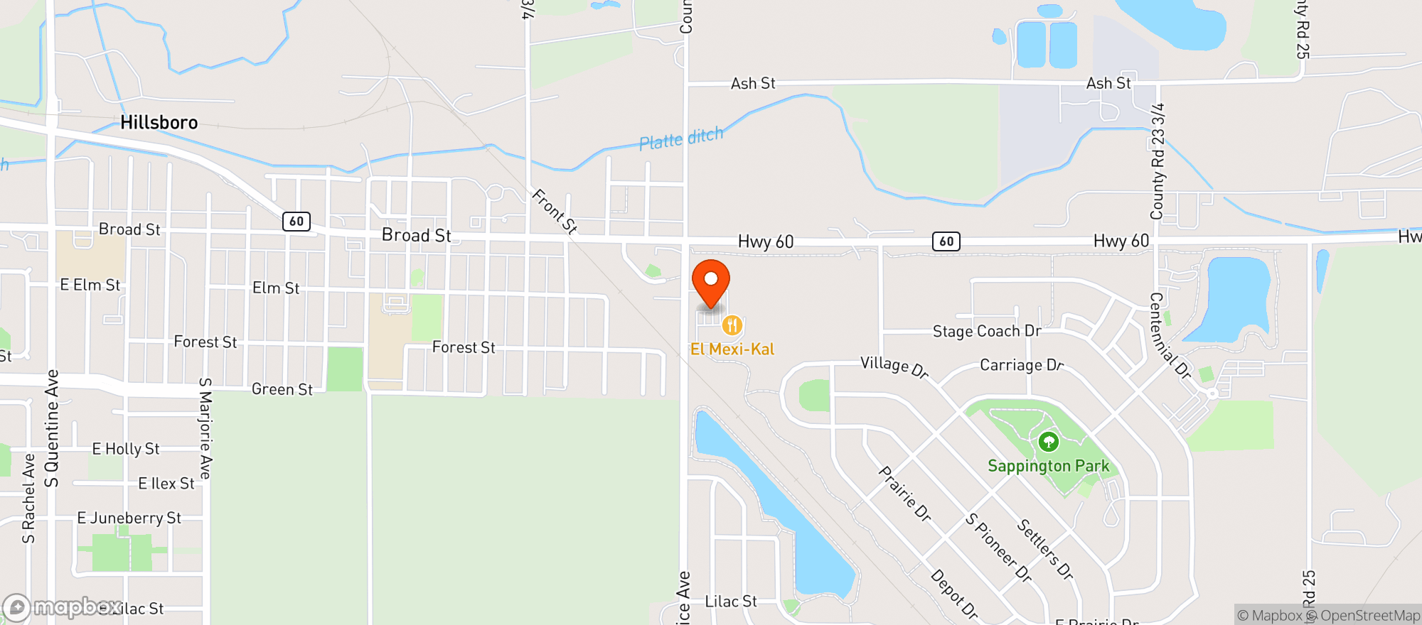 Map showing Fine Wines & Spirits