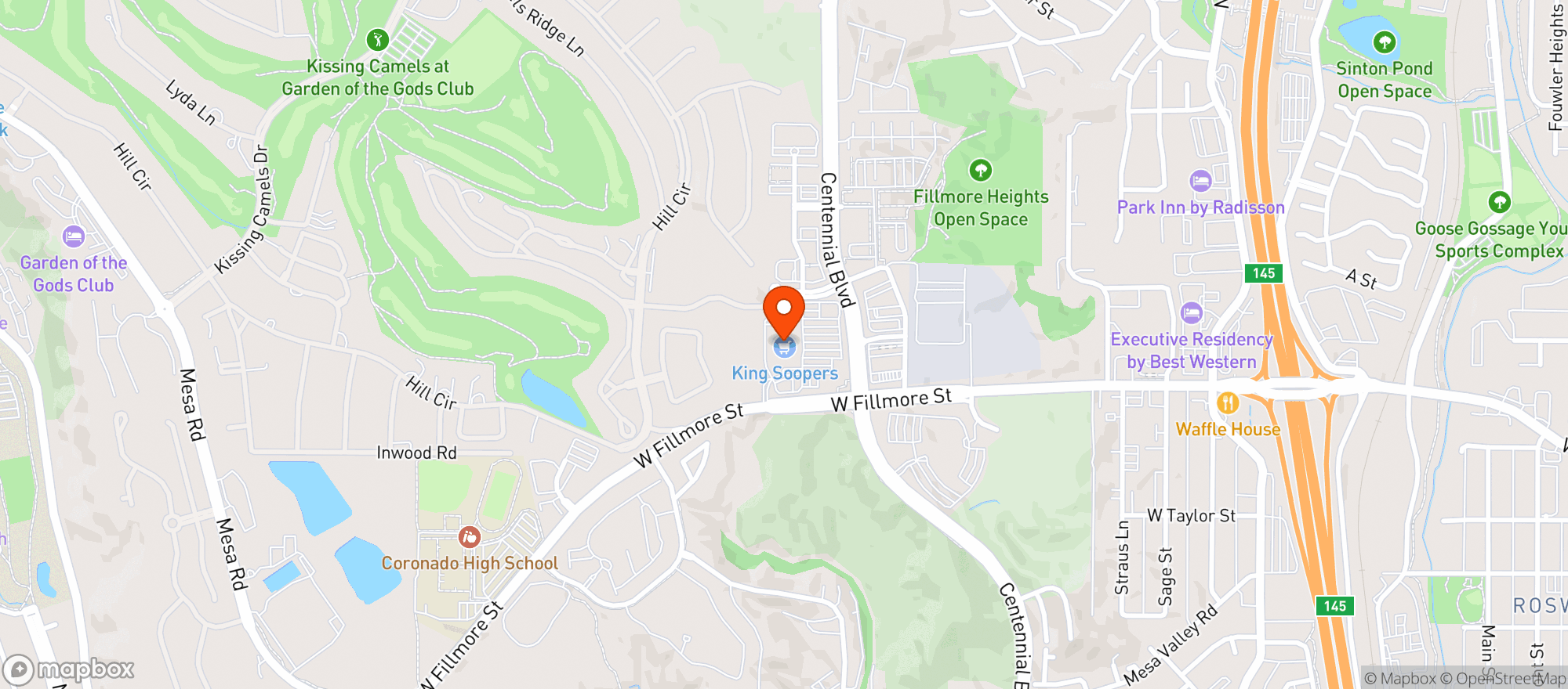 Map showing Kroger King Soopers