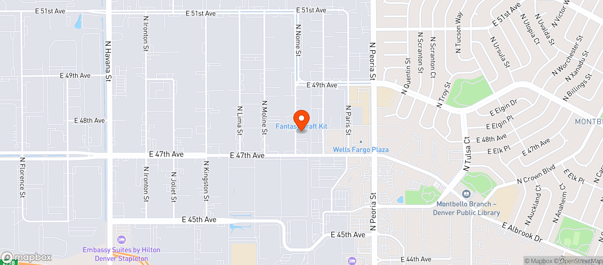 Map showing Medicine Man - Denver - Rec