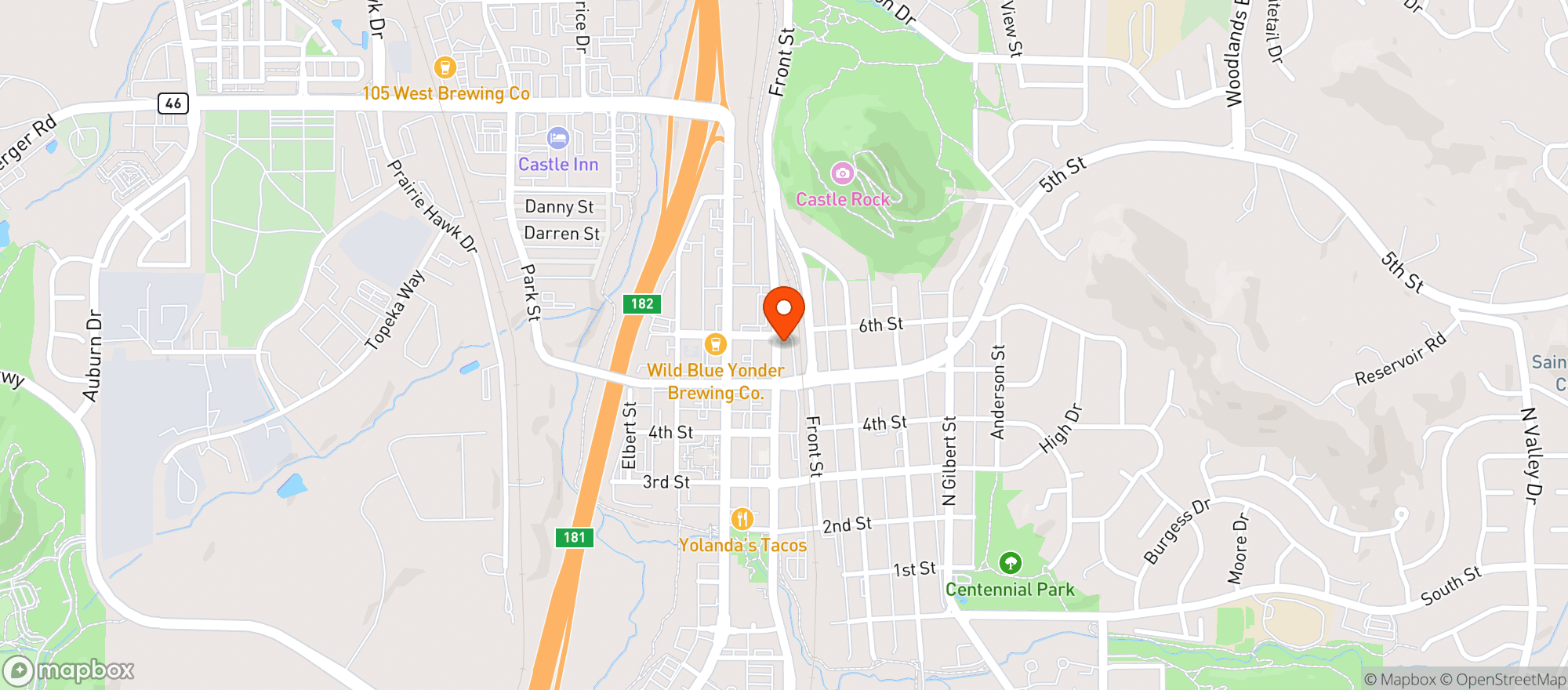 Map showing Iron Mule Brewery