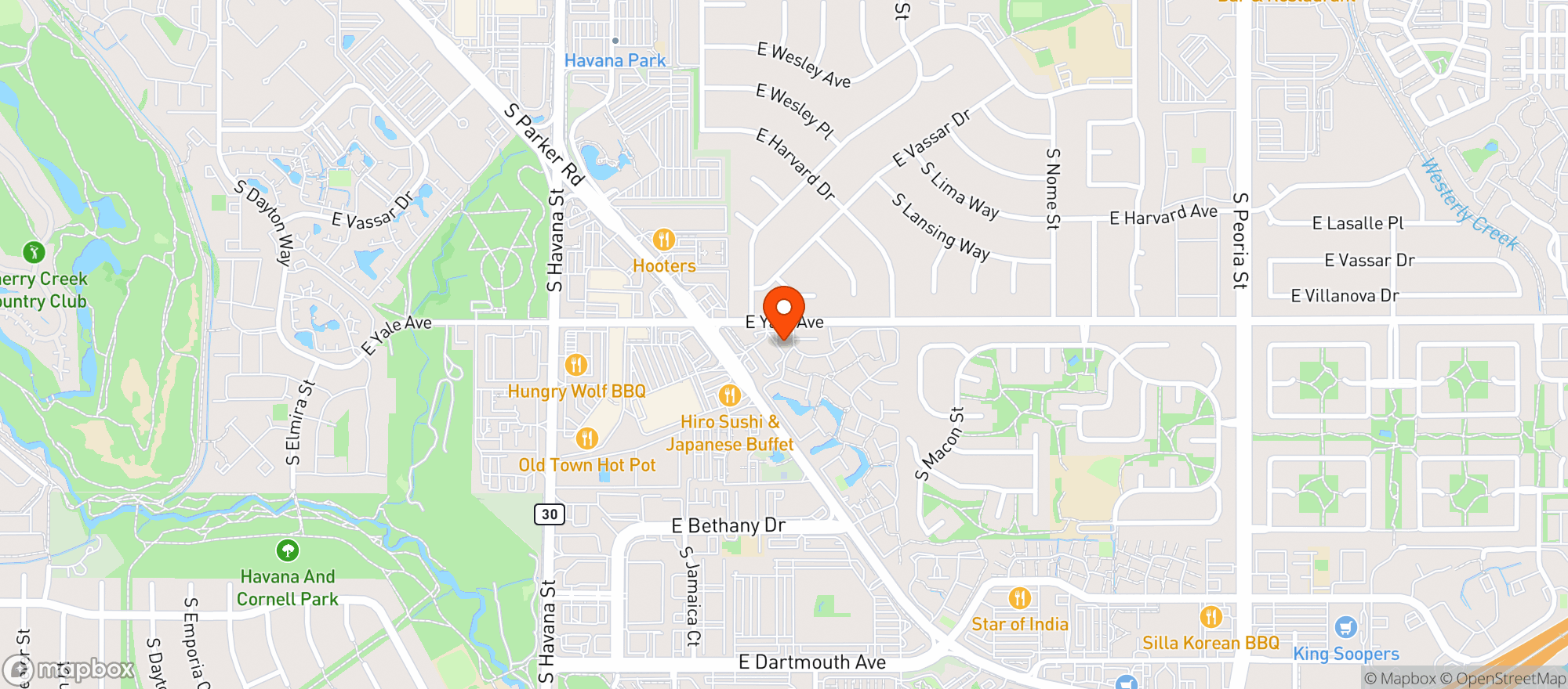Map showing Colorado Harvest Company - Yale