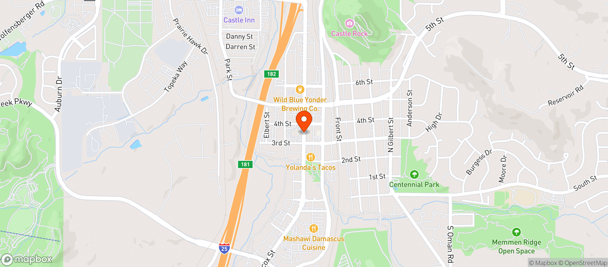 Map showing Z Abbracci Pizza Pasta & Tap