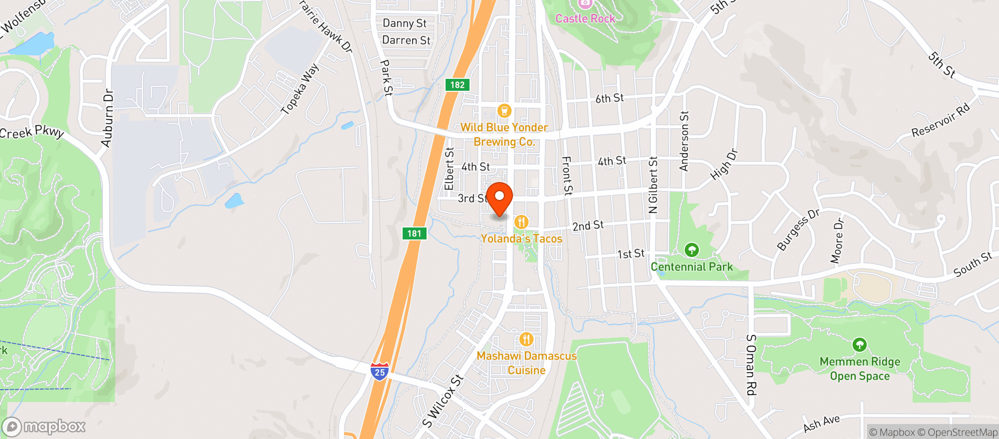 Map showing Great Divide Roadhouse And Tap Room