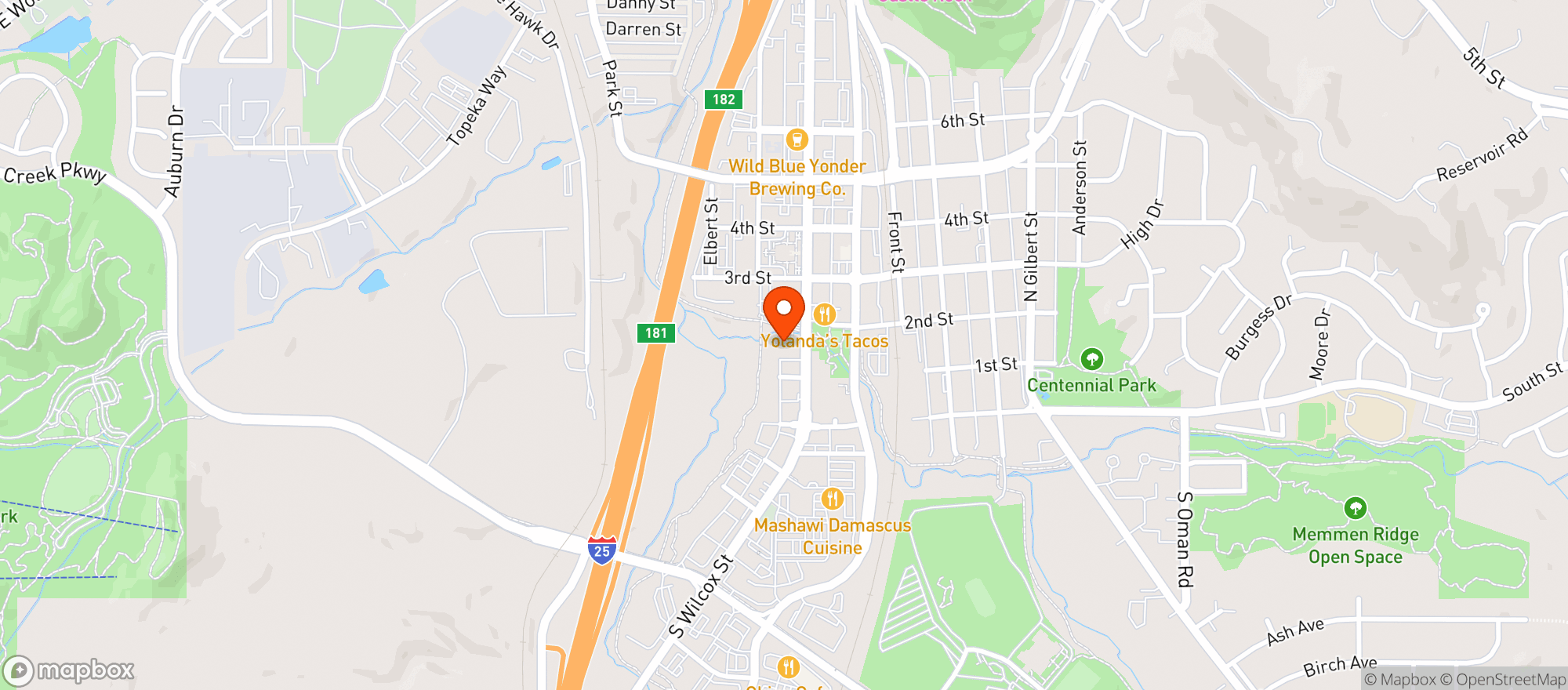 Map showing Wide Awake Eatery