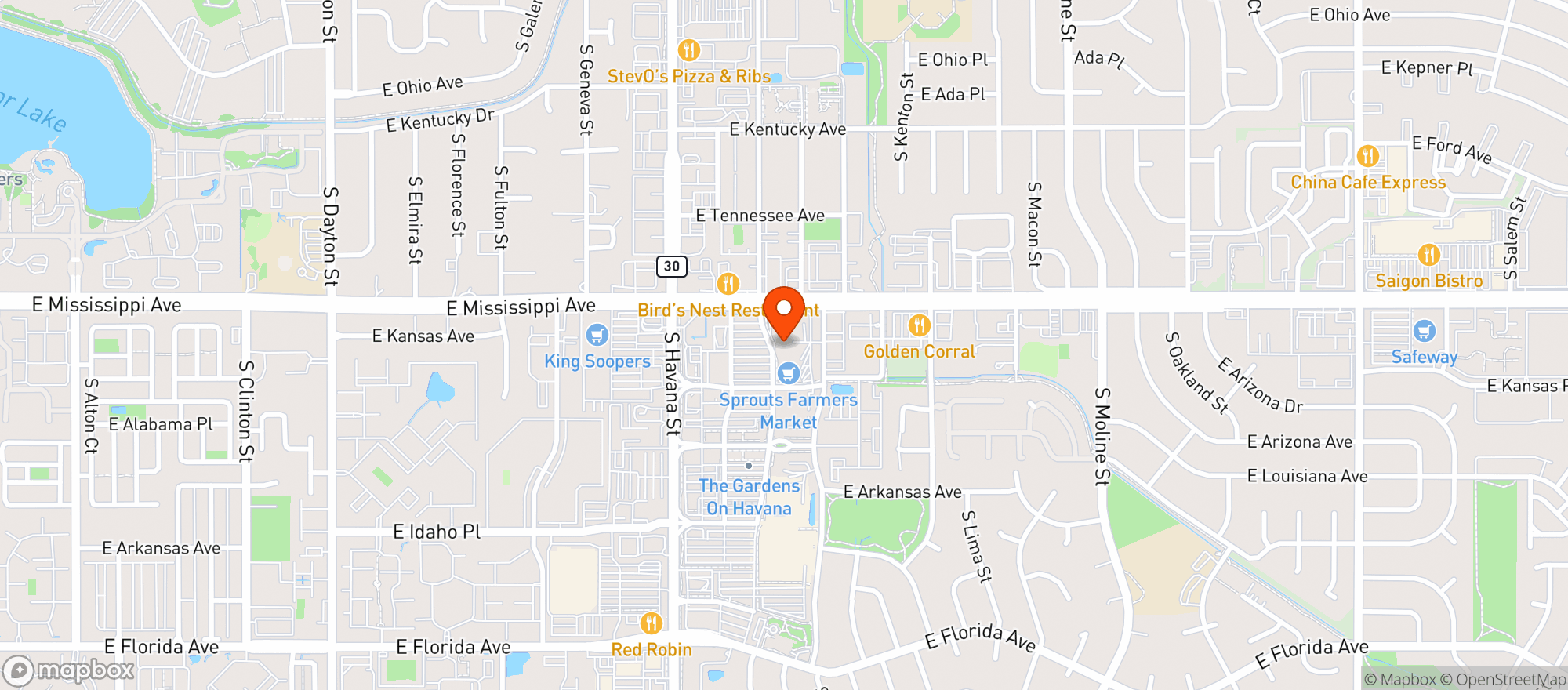 Map showing Sprouts Farmers Market