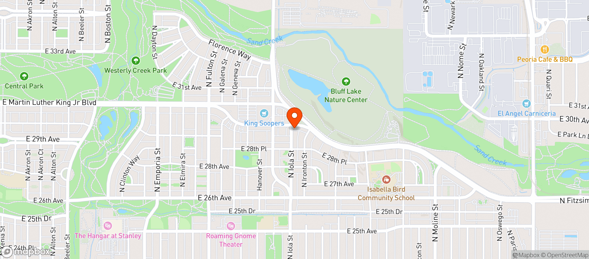 Map showing King Soopers