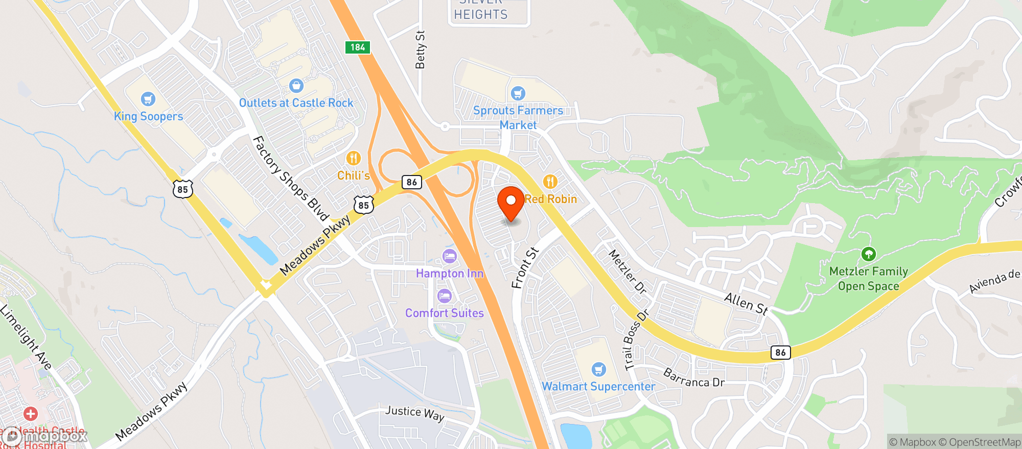 Map showing Gnc