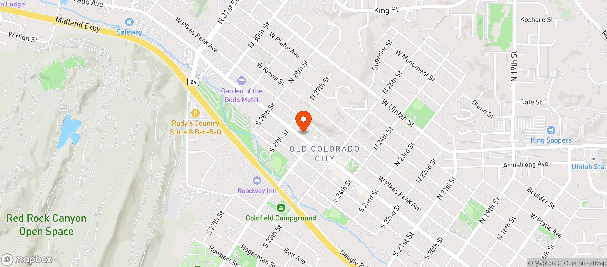 Map showing Jake & Tellys Bar & Grill