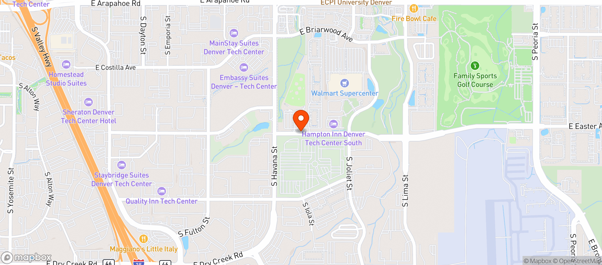 Map showing Topgolf