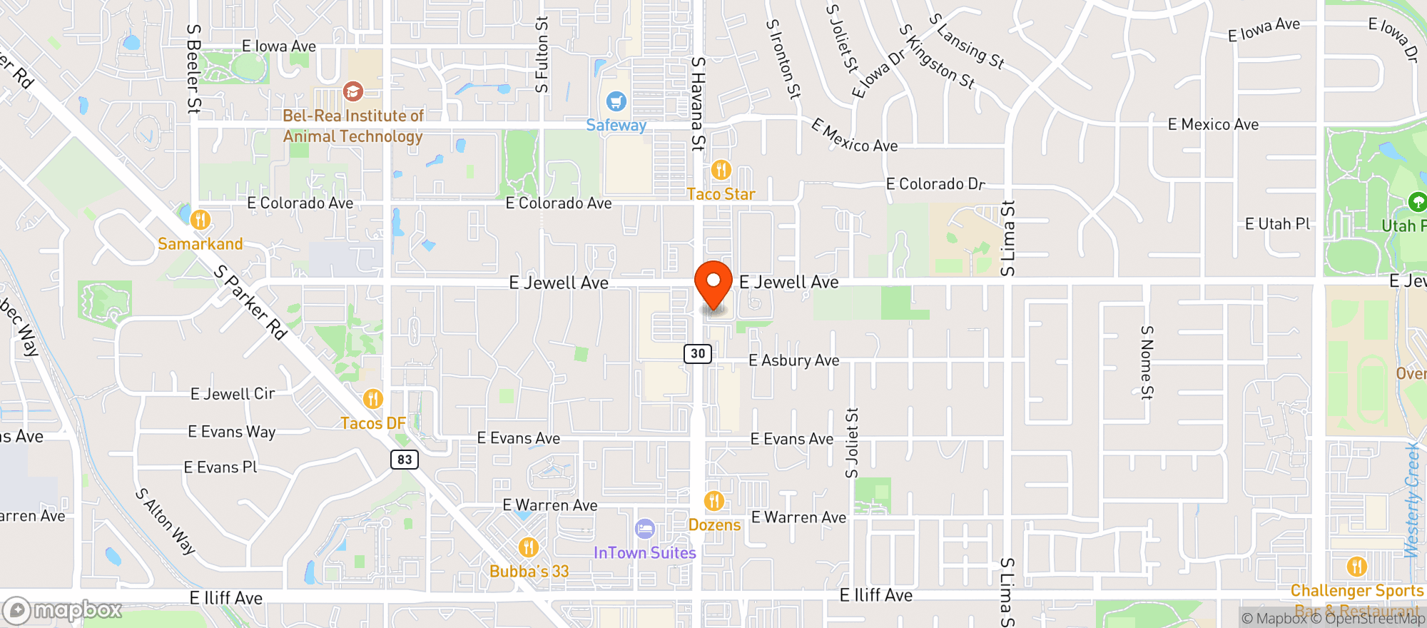 Map showing Z Liquors
