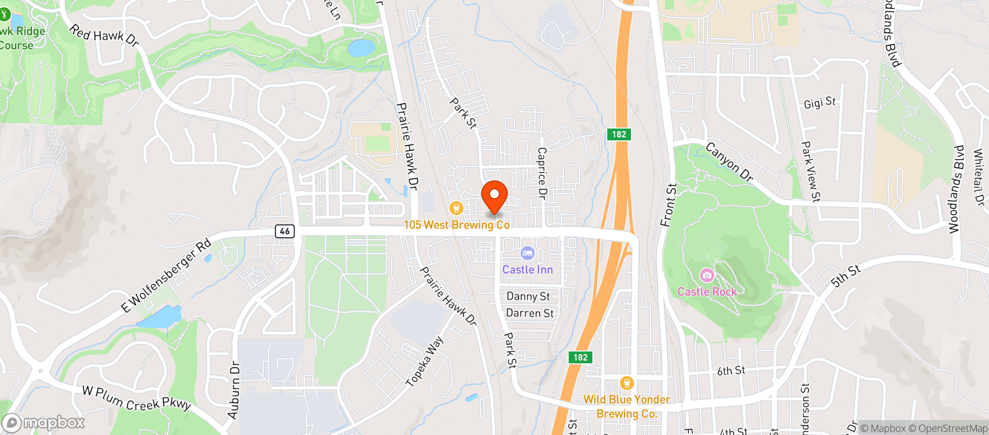 Map showing 105 West Brewery