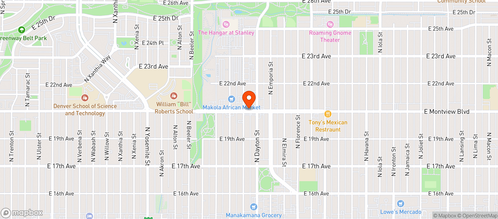 Map showing T & R Liquor Store