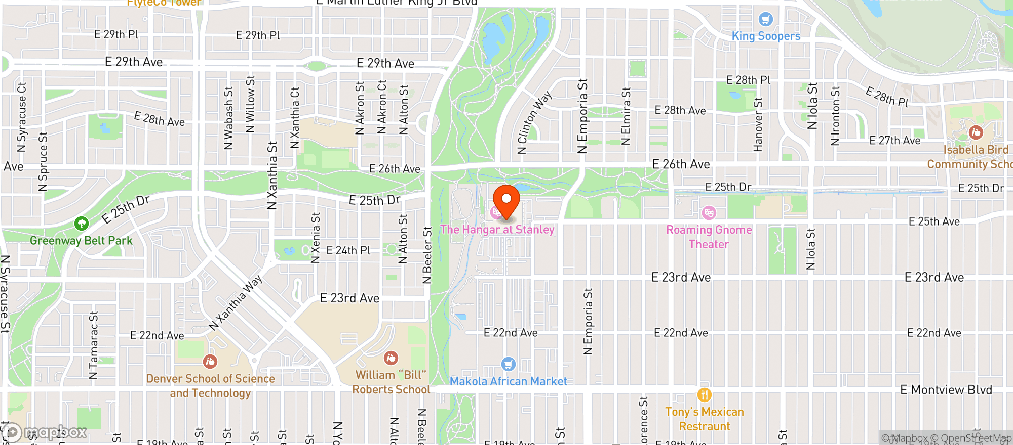 Map showing Denver Biscuit Company