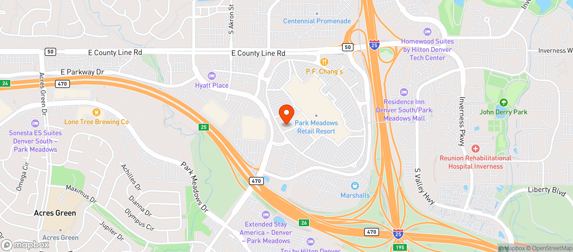 Map showing Yard House #8339