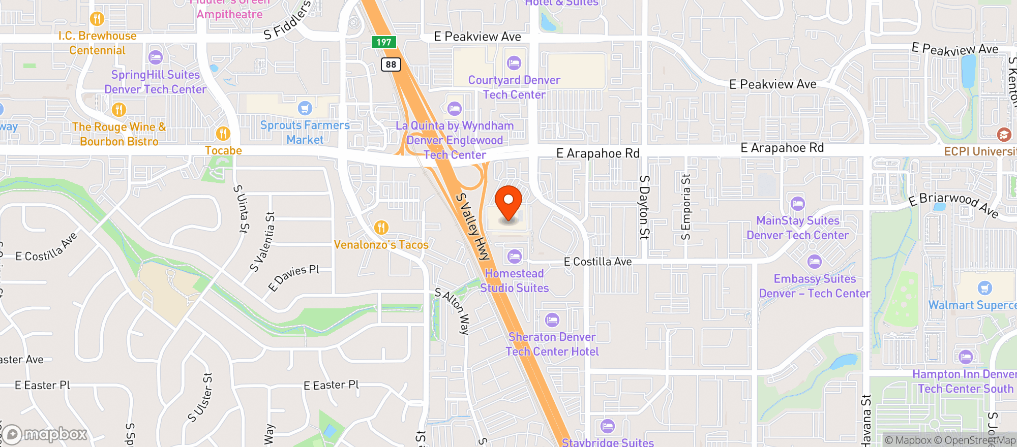 Map showing Target - Arapahoe