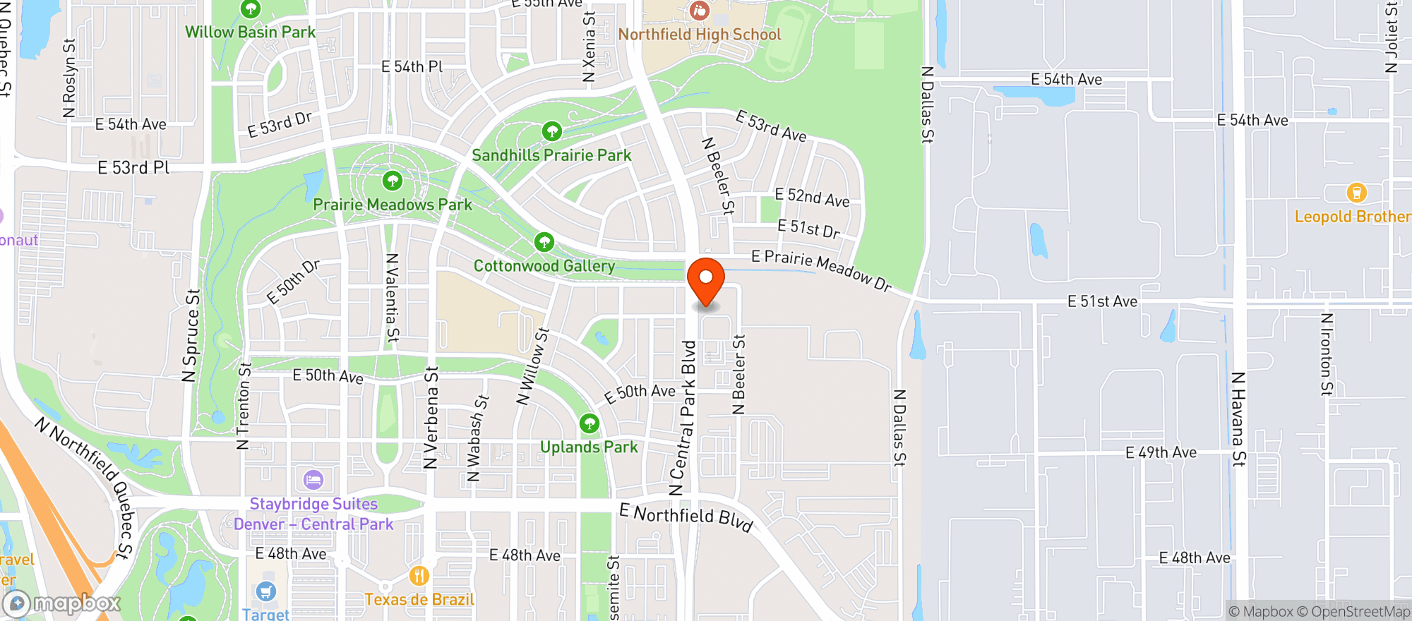 Map showing Colorado Beverage Company