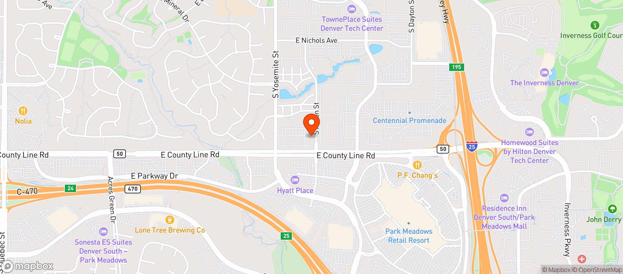 Map showing Vitamin Shoppe - Centennial