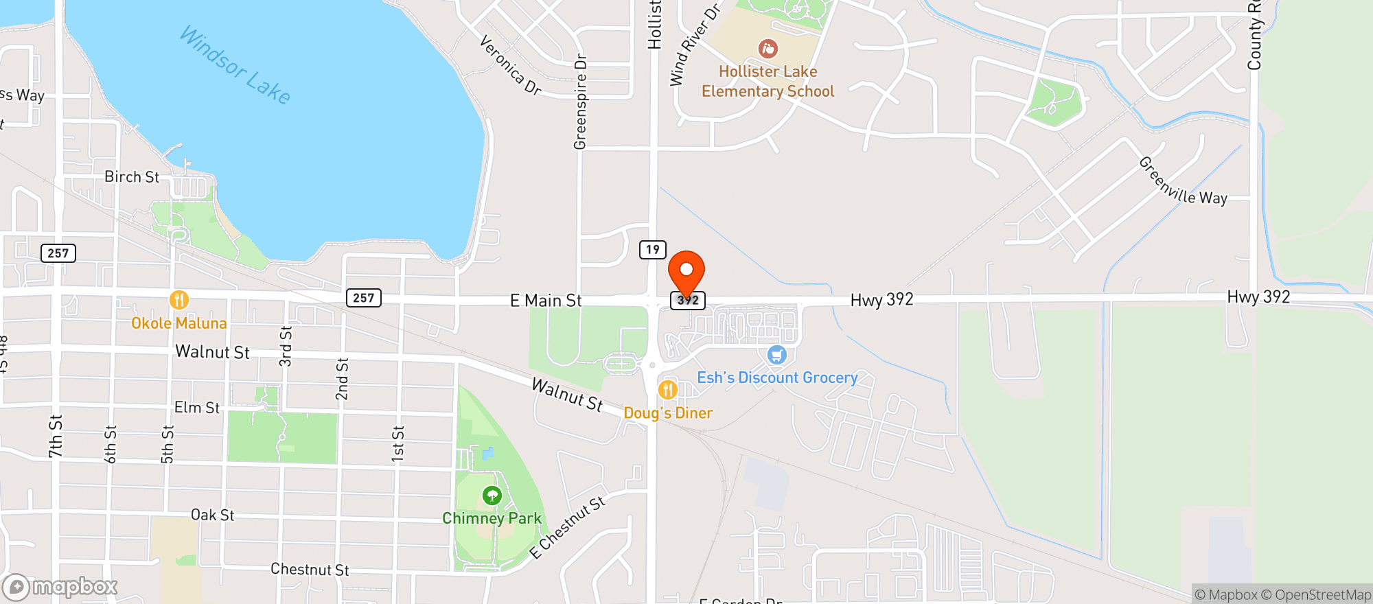 Map showing Maverik