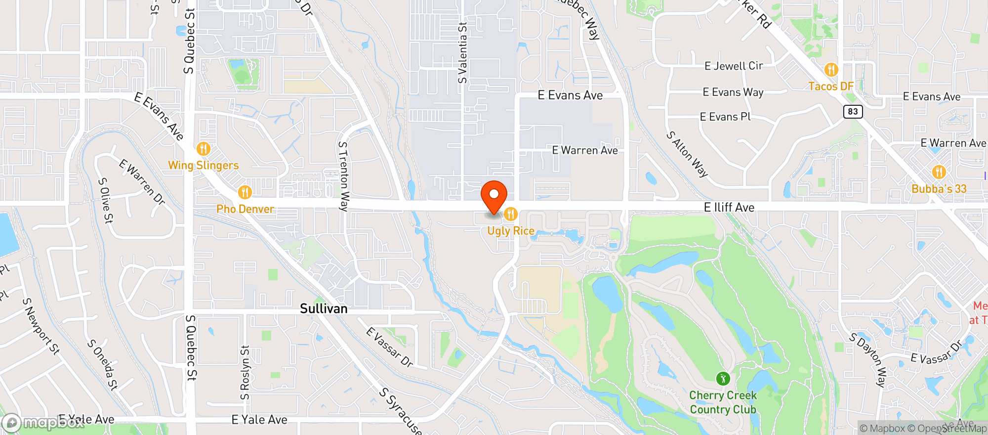 Map showing Wabash Discount Wine & Liquor