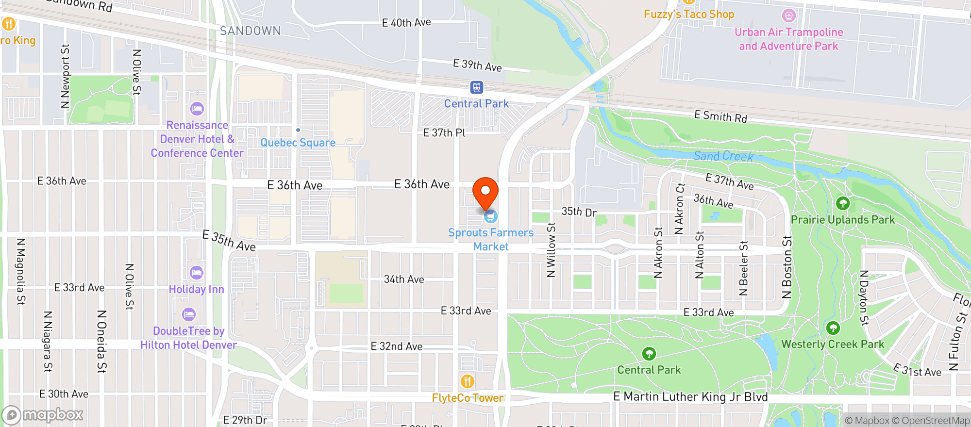 Map showing Sprouts Farmers Market