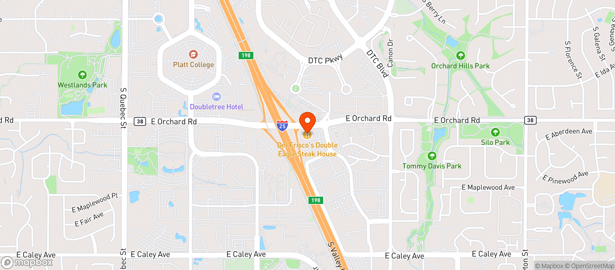 Map showing Del Friscos Double Eagl #8603